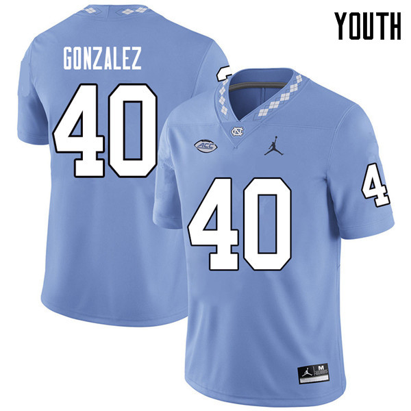Jordan Brand Youth #40 Dilan Gonzalez North Carolina Tar Heels College Football Jerseys Sale-Carolin